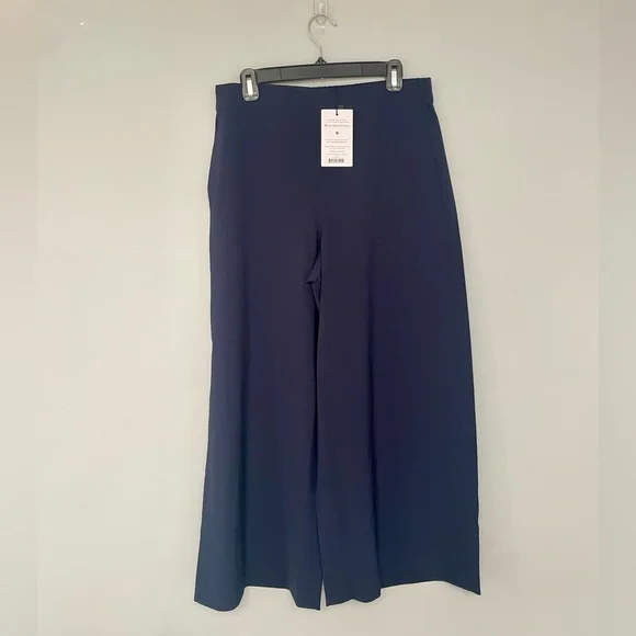 MM.LaFleur - Elena 2.0 Culotte Origami Tech Dark Navy Wide-Leg Trousers - Picture 1 of 7